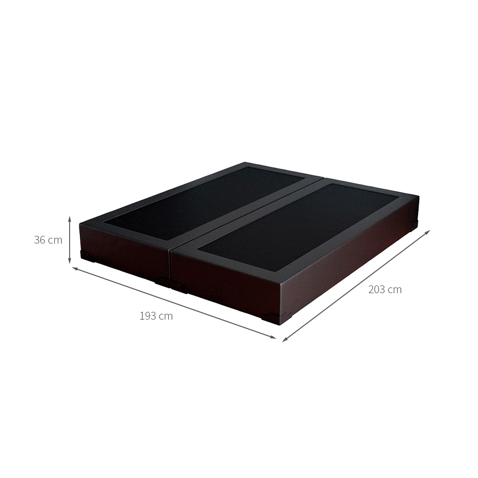 Base para Cama Box King Joe (36x193x203 ) Revestimento Sintético Preta