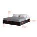 Base para Cama Box King Joe (36x193x203 ) Revestimento Sintético Preta