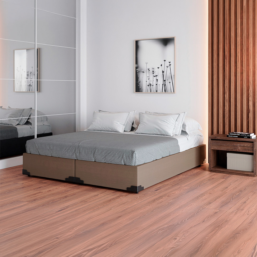 Base para Cama Box King Joe (36x193x203 ) Suede Bege