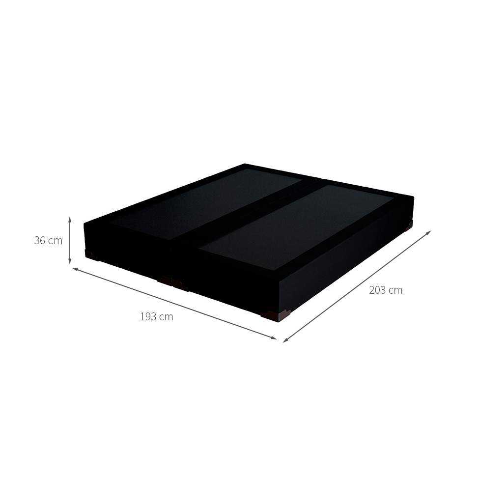 Base para Cama Box King Joe (36x193x203 ) Suede Preta