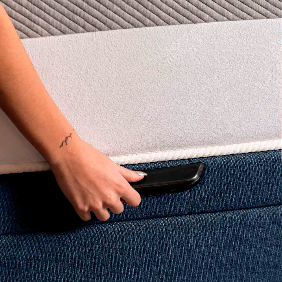 Base para Cama Box King Martin com Baú (47x193x203 ) Linho Azul Marinho