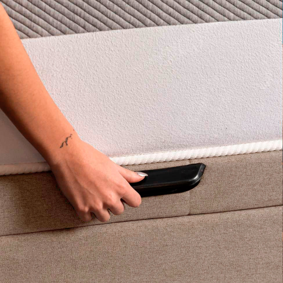 Base para Cama Box King Martin com Baú (47x193x203 ) Linho Bege