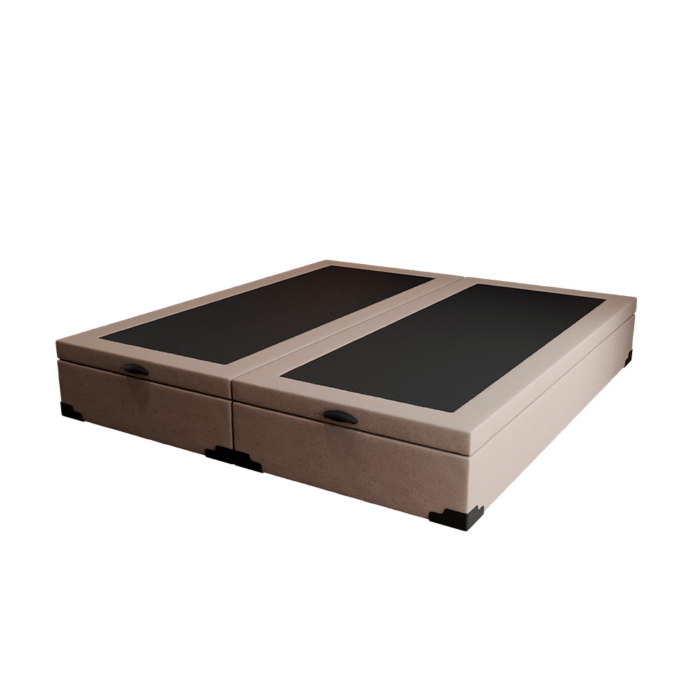 Base para Cama Box King Martin com Baú (47x193x203 ) Linho Cru