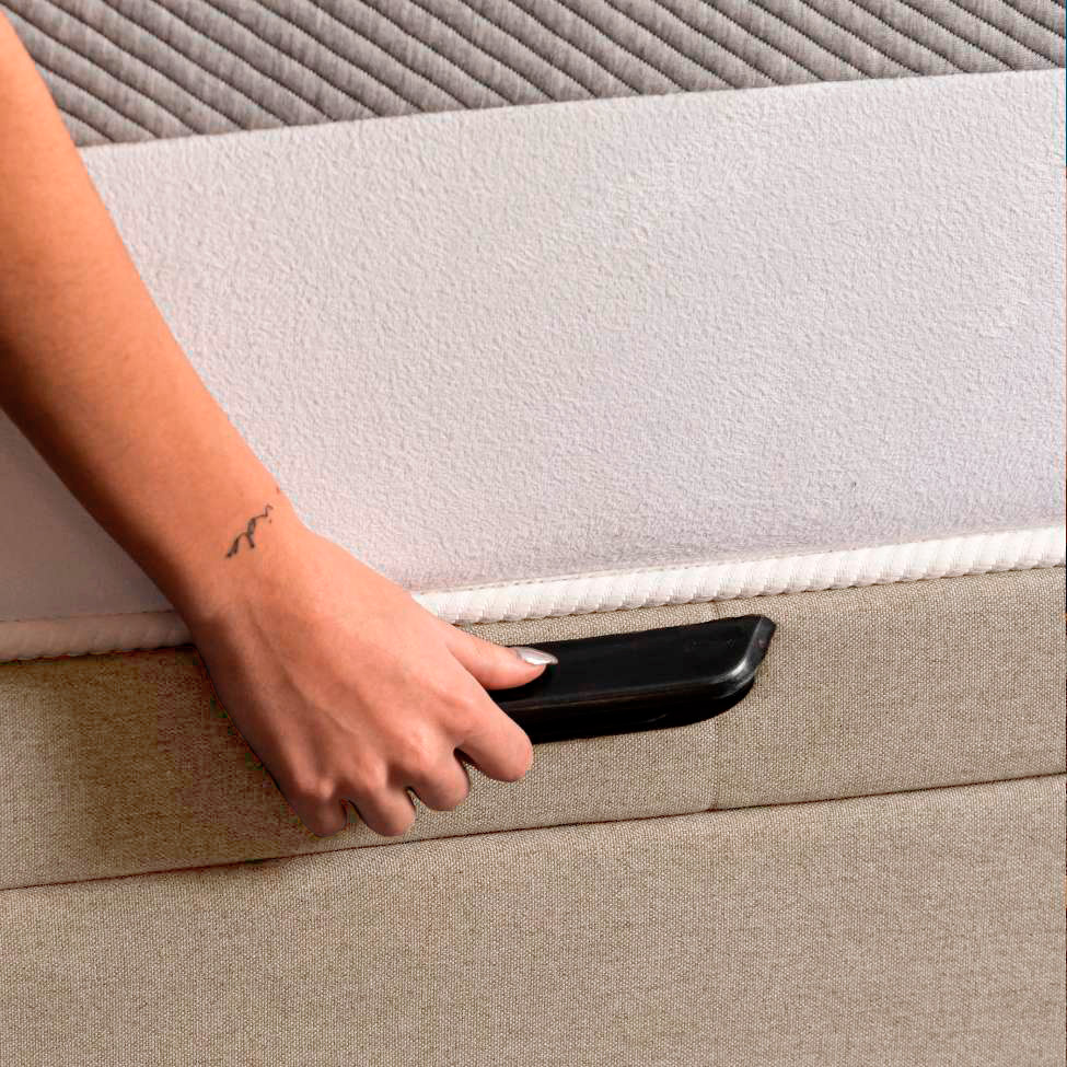 Base para Cama Box King Martin com Baú (47x193x203 ) Linho Cru