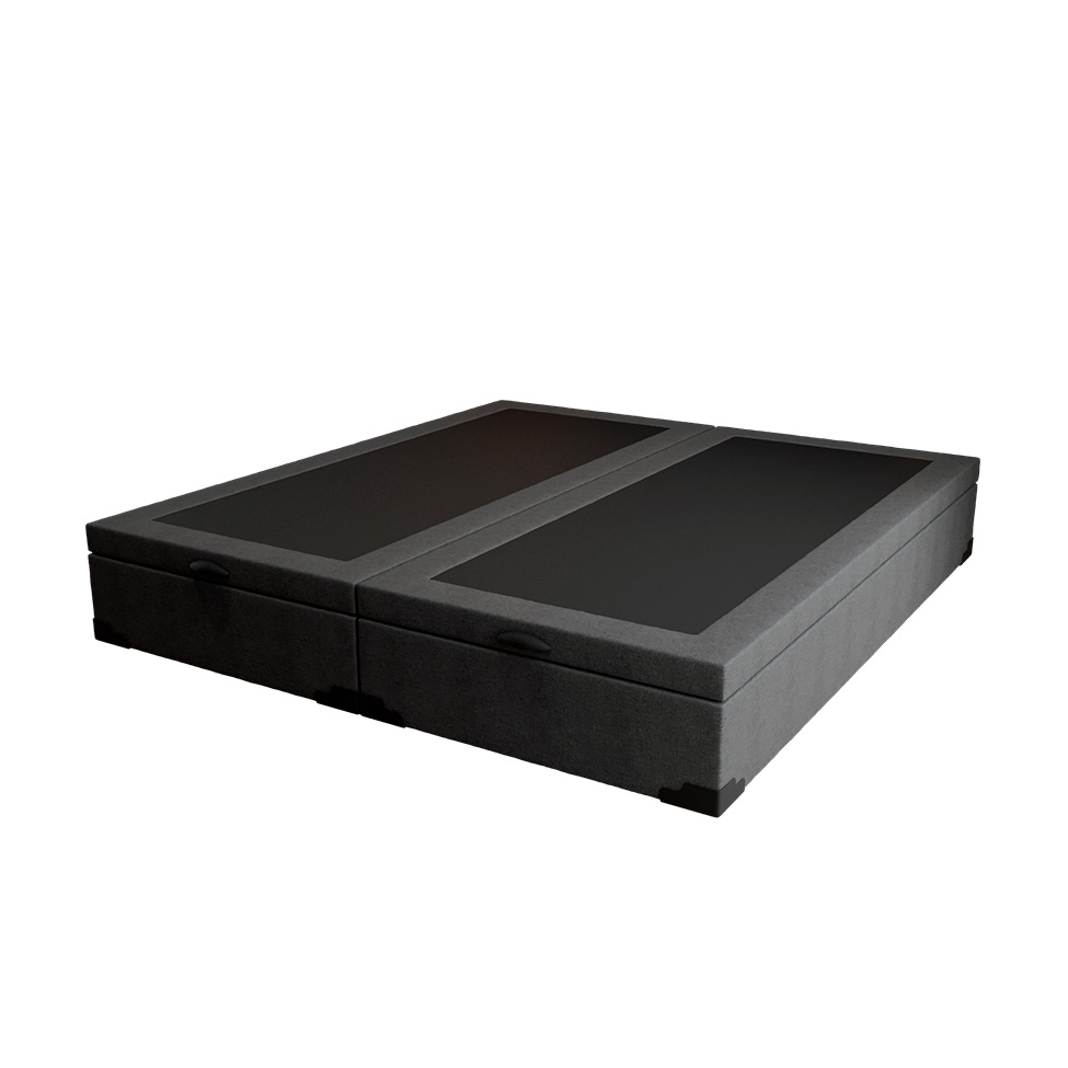 Base para Cama Box King Martin com Baú (47x193x203 ) Linho Grafite
