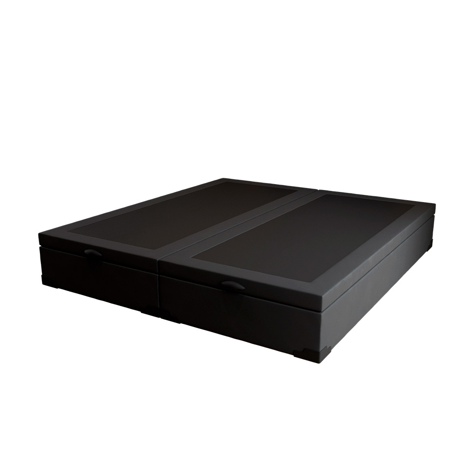 Base para Cama Box King Martin com Baú (47x193x203 ) Suede Preta