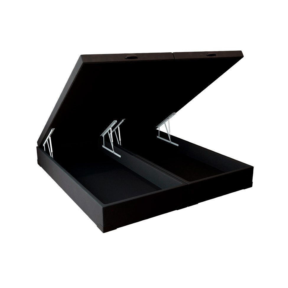 Base para Cama Box King Martin com Baú (47x193x203 ) Suede Preta