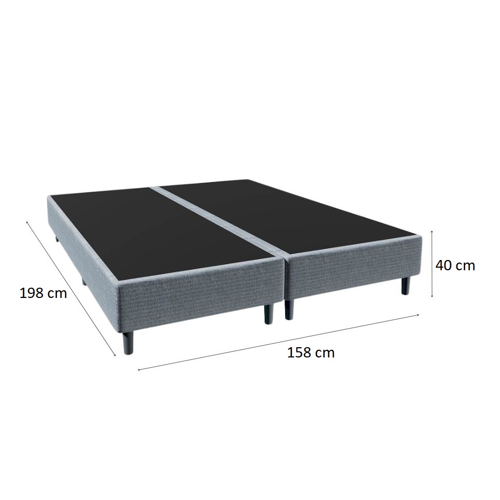 Base para Cama Box Queen Celine (40x158x198) Cinza
