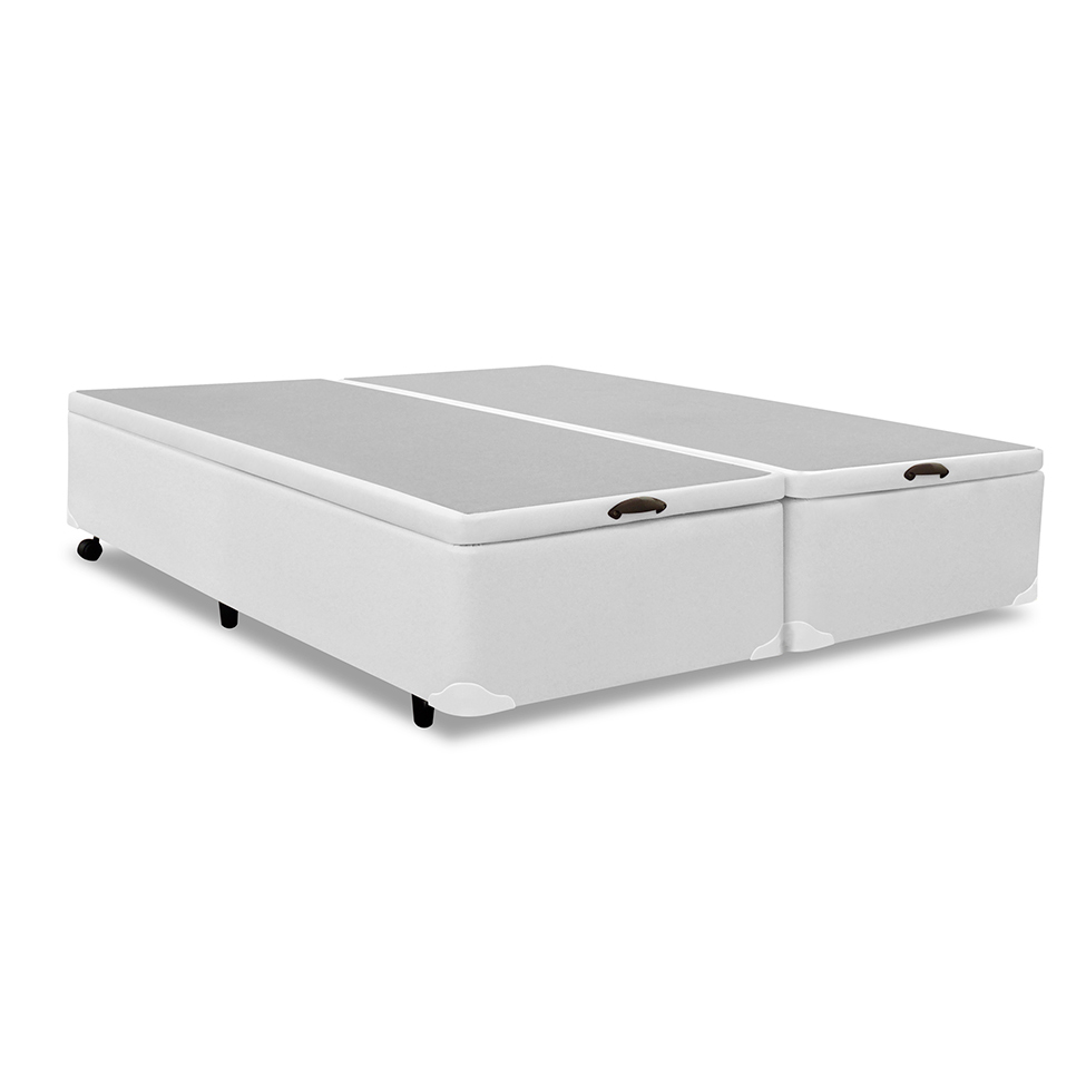 Base para Cama Box Queen Gomes com Baú Branca