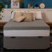 Base para Cama Box Queen Guldi com Baú Linho (47x158x198 cm) Cinza
