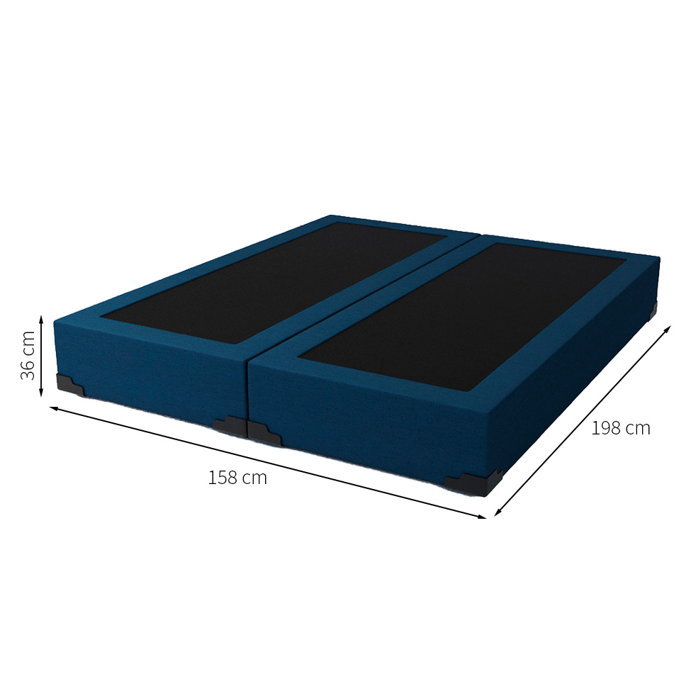 Base para Cama Box Queen Joe Linho (36x158x198) Azul Marinho