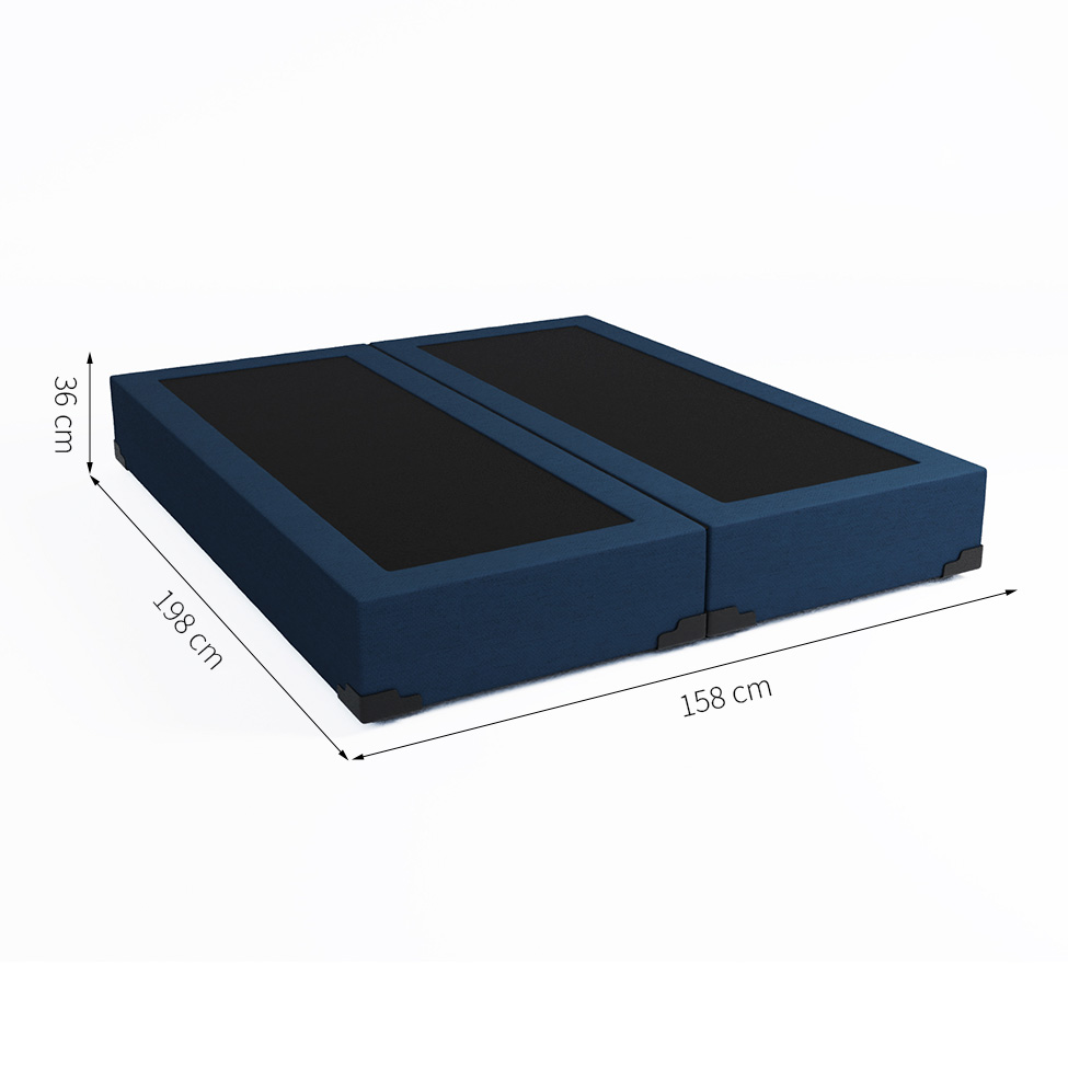 Base para Cama Box Queen Joe Linho (36x158x198) Azul Marinho