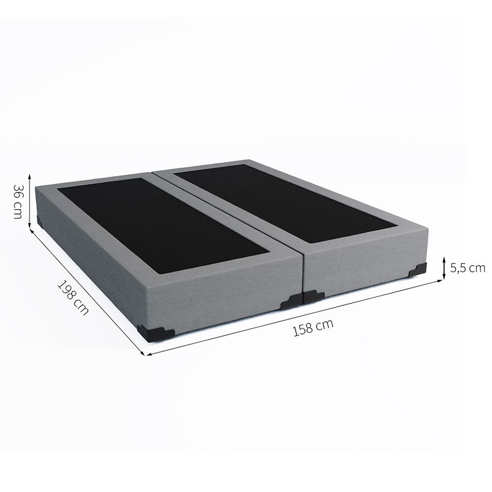 Base para Cama Box Queen Joe Linho (36x158x198) Cinza