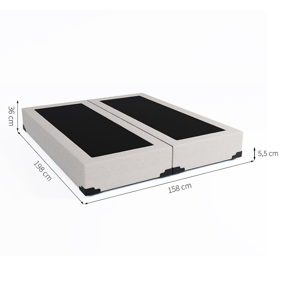 Base para Cama Box Queen Joe Linho (36x158x198) Cru