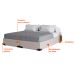 Base para Cama Box Queen Joe Linho (36x158x198) Cru