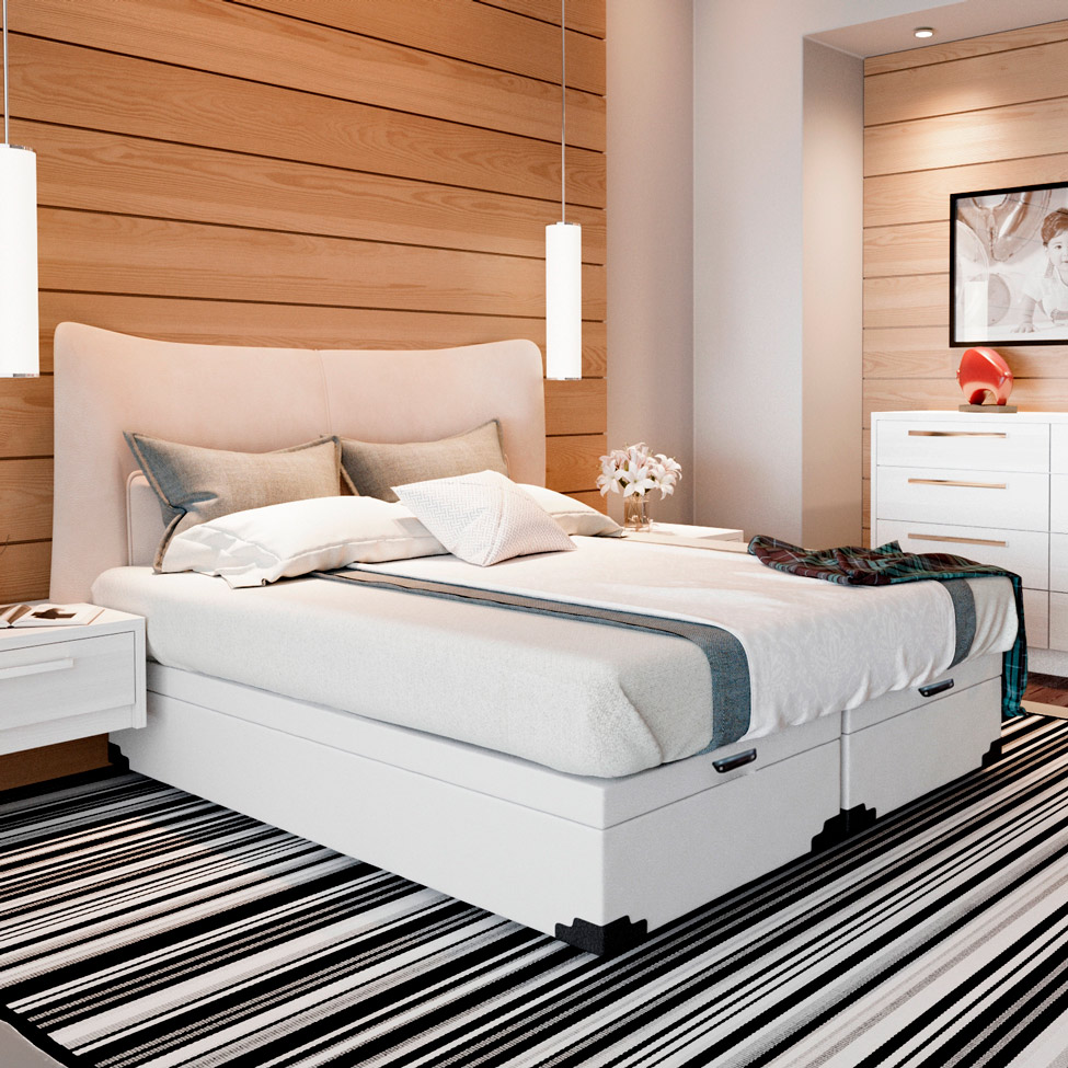Base para Cama Box Queen Martin Premium com Baú (45x158x198) Branca