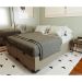 Base para Cama Box Queen Martin Premium com Baú Linho (47x158x198 cm) Cru