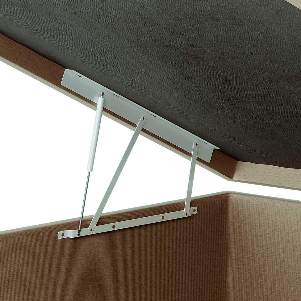 Base para Cama Box Queen Martin Premium com Baú Linho (47x158x198 cm) Cru