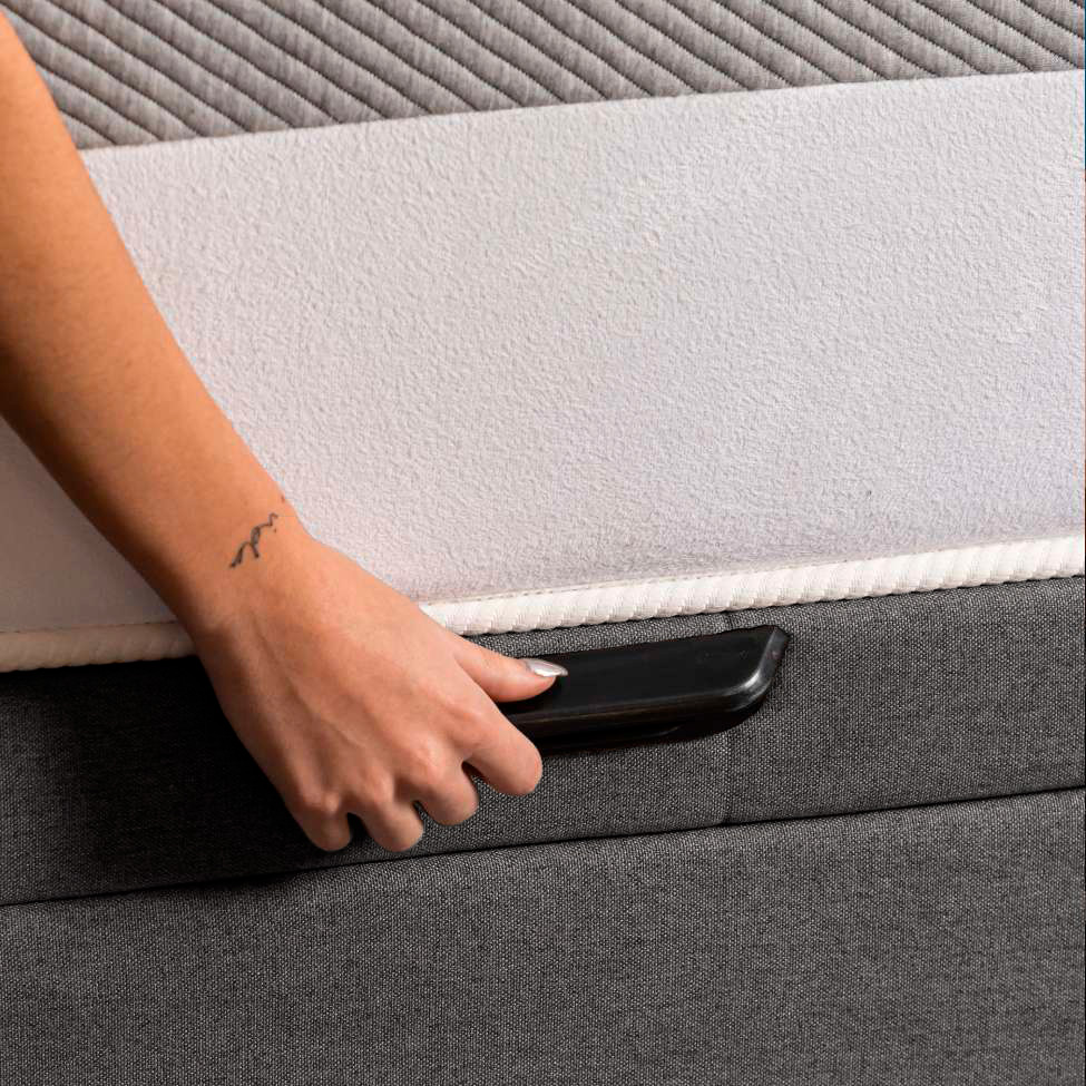 Base para Cama Box Queen Martin Premium com Baú Linho (47x158x198 cm) Grafite