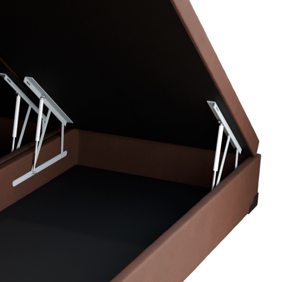 Base para Cama Box Queen Martin Premium com Baú Suede (47x158x198) Marrom