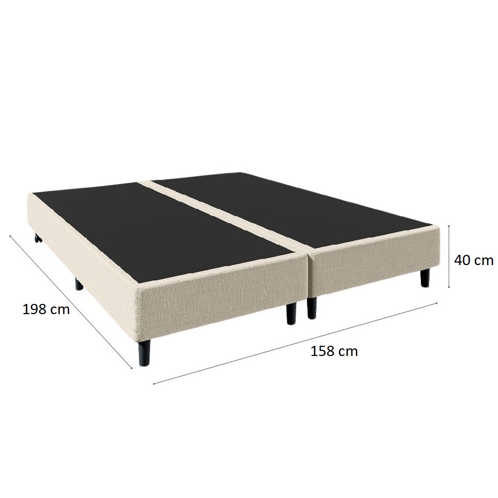 Base para Cama Box Queen Stella (40x158x198) Bege
