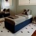 Base para Cama Box Solteiro Guldi com Baú Linho (47x88x188 cm) Azul Marinho