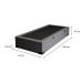 Base para Cama Box Solteiro Guldi com Baú Linho (47x88x188 cm) Cinza