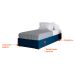 Base para Cama Box Solteiro Joe Linho (36x88x188) Azul Marinho