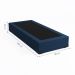 Base para Cama Box Solteiro Joe Linho (36x88x188) Azul Marinho