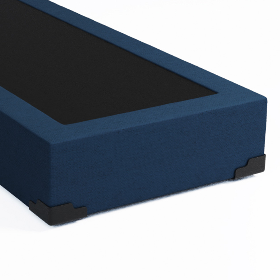 Base para Cama Box Solteiro Joe Linho (36x88x188) Azul Marinho