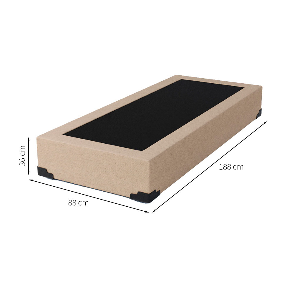 Base para Cama Box Solteiro Joe Linho (36x88x188) Bege