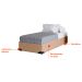 Base para Cama Box Solteiro Joe Linho (36x88x188) Bege