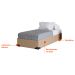 Base para Cama Box Solteiro Joe Linho (36x88x188) Bege