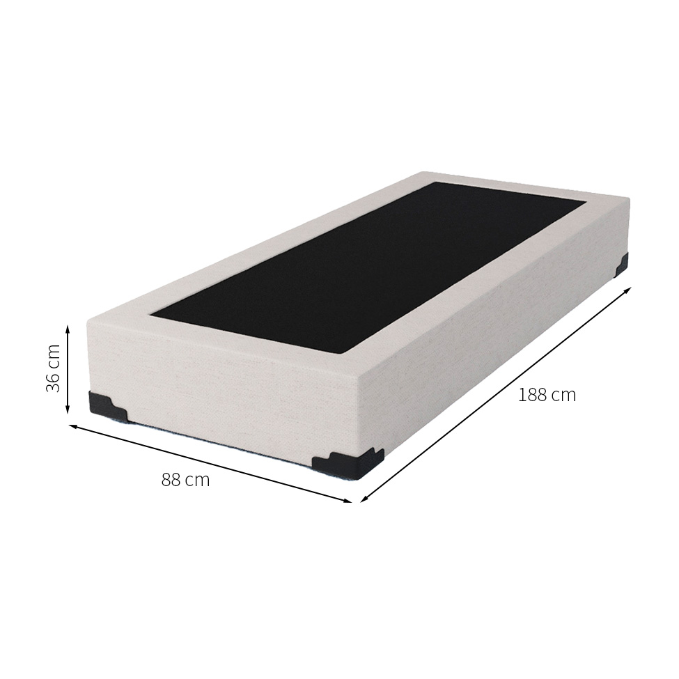 Base para Cama Box Solteiro Joe Linho (36x88x188) Cru