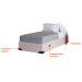 Base para Cama Box Solteiro Joe Linho (36x88x188) Cru