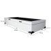 Base para Cama Box Solteiro Martin Premium com Baú (45x88x188) Branca
