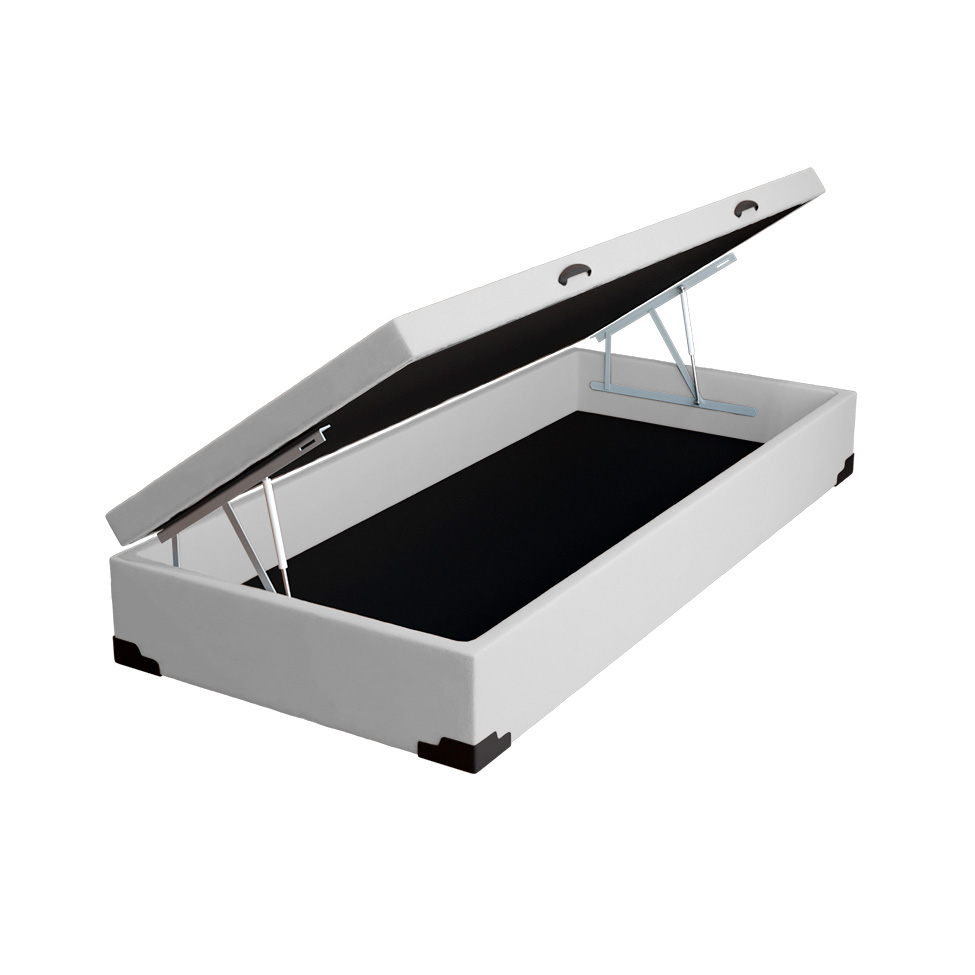 Base para Cama Box Solteiro Martin Premium com Baú (45x88x188) Branca
