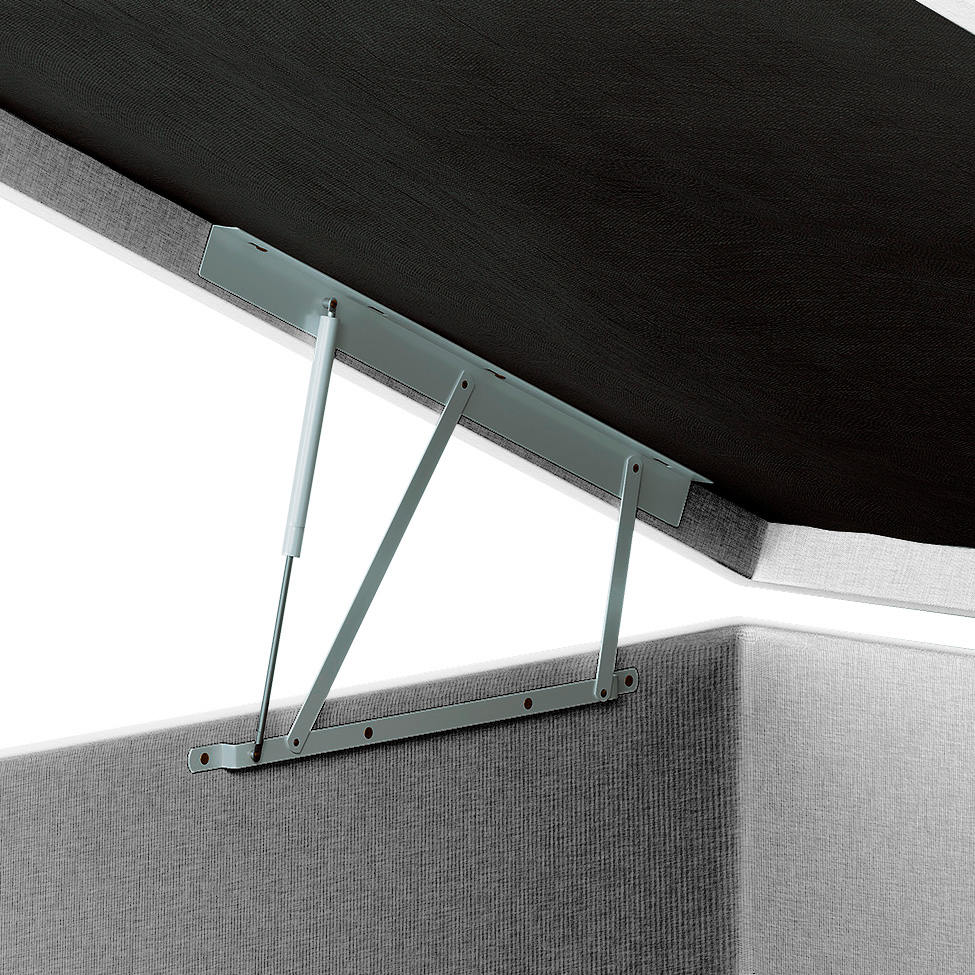 Base para Cama Box Solteiro Martin Premium com Baú (45x88x188) Branca