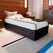 Base para Cama Box Solteiro Martin Premium com Baú (45x88x188) Preta