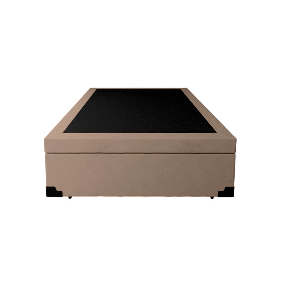 Base para Cama Box Solteiro Martin Premium com Baú Linho (47x88x188 cm) Bege