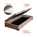 Base para Cama Box Solteiro Martin Premium com Baú Linho (47x88x188 cm) Bege