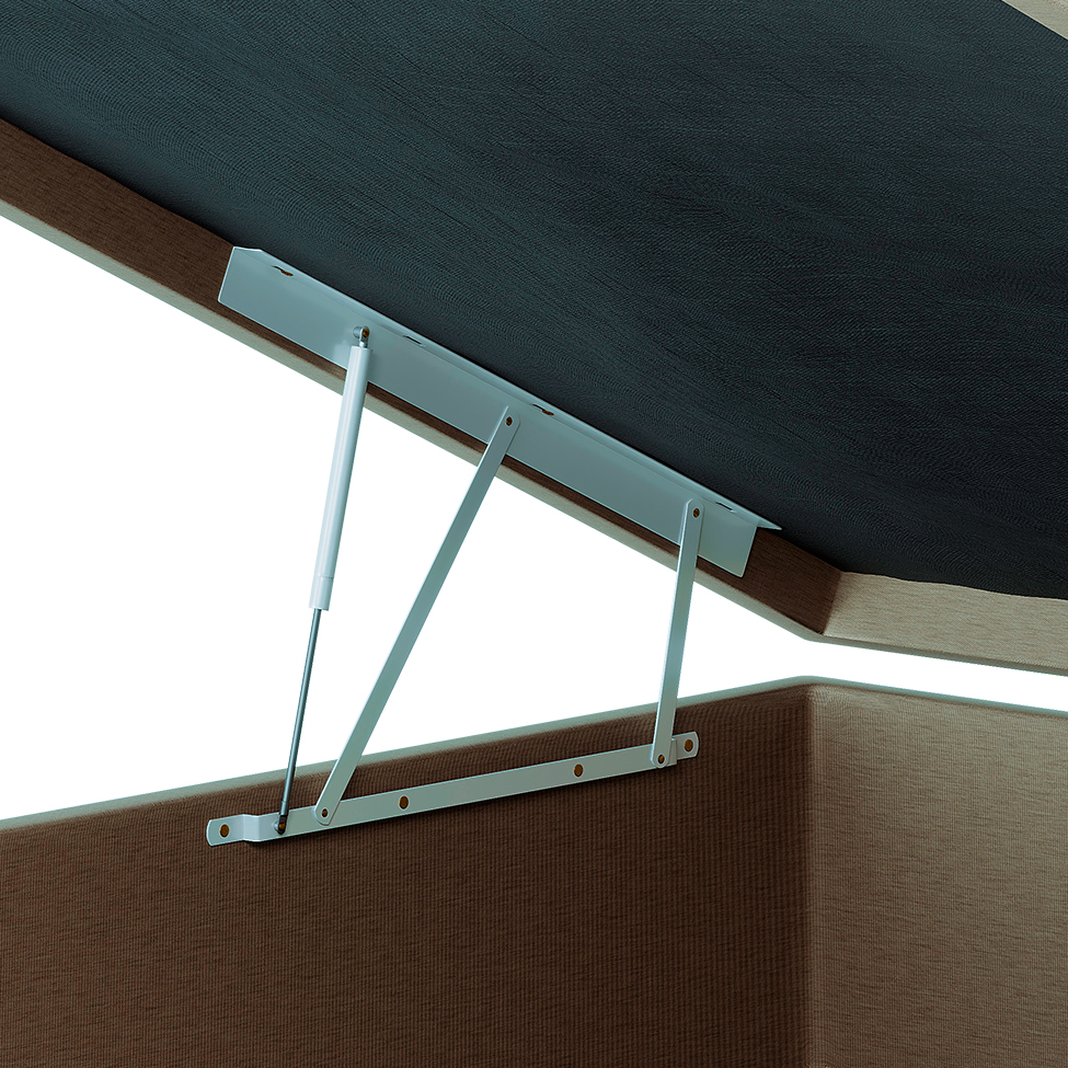 Base para Cama Box Solteiro Martin Premium com Baú Linho (47x88x188 cm) Bege