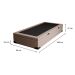 Base para Cama Box Solteiro Martin Premium com Baú Linho (47x88x188 cm) Cru