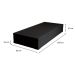 Base para Cama Box Solteiro Martin Premium com Baú Suede (47x88x188) Preta
