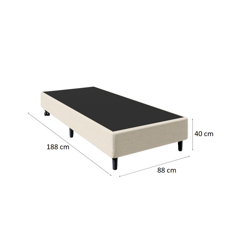 Base para Cama Box Solteiro Stella (40x88x188) Bege