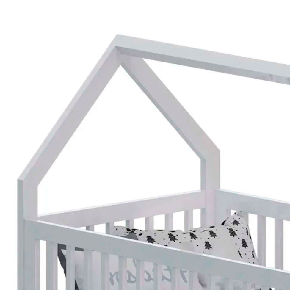 Berço Minicama Montessoriano Wood com Colchão Baby D18 (10x70x130) Branco