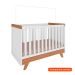 Berço Minicama Retrô com Colchão Baby D18 (10x70x130) Branco e Carvalho