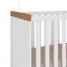 Berço Minicama Retrô com Colchão Baby D18 (10x70x130) Branco e Carvalho