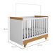 Berço Minicama Retrô com Colchão Baby D18 (10x70x130) Branco e Carvalho