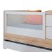 Berço Multifuncional Sol e Mar com Colchão Baby D18 (10x70x130) Branco e Carvalho Treviso